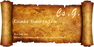 Csada Gabriella névjegykártya