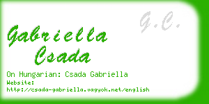 gabriella csada business card